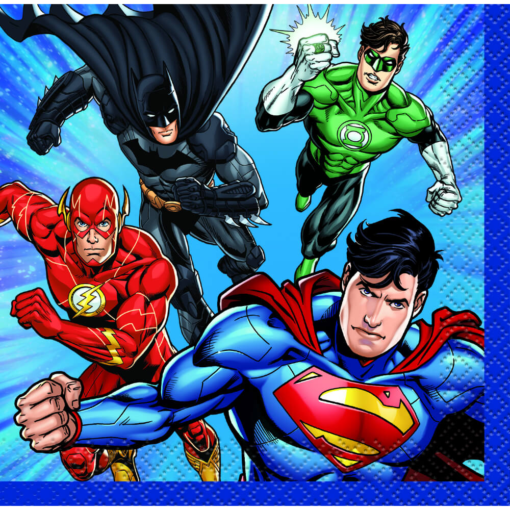 Justice League Beverage Napkins, 16ct 