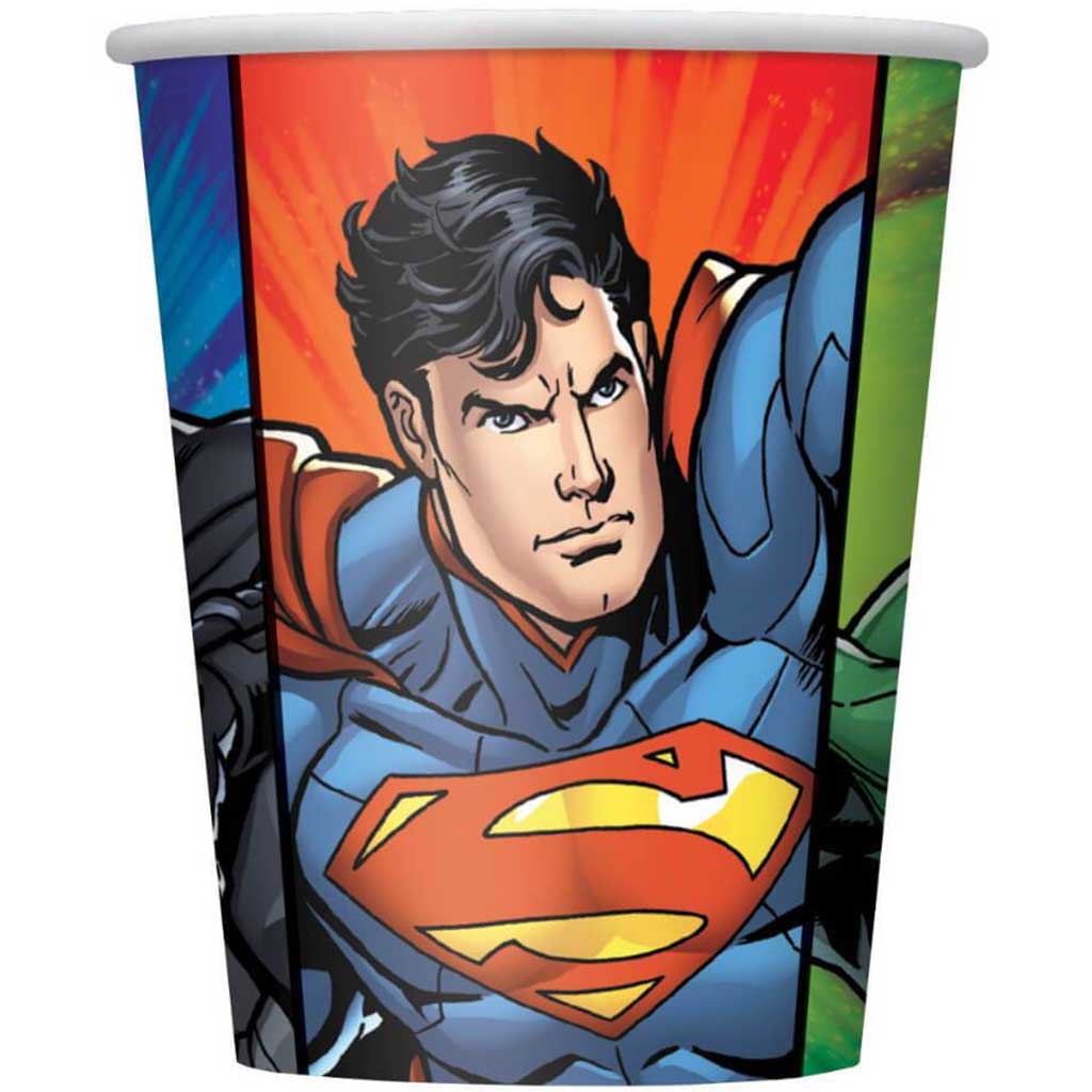 Justice League 9oz Paper Cups, 8ct 