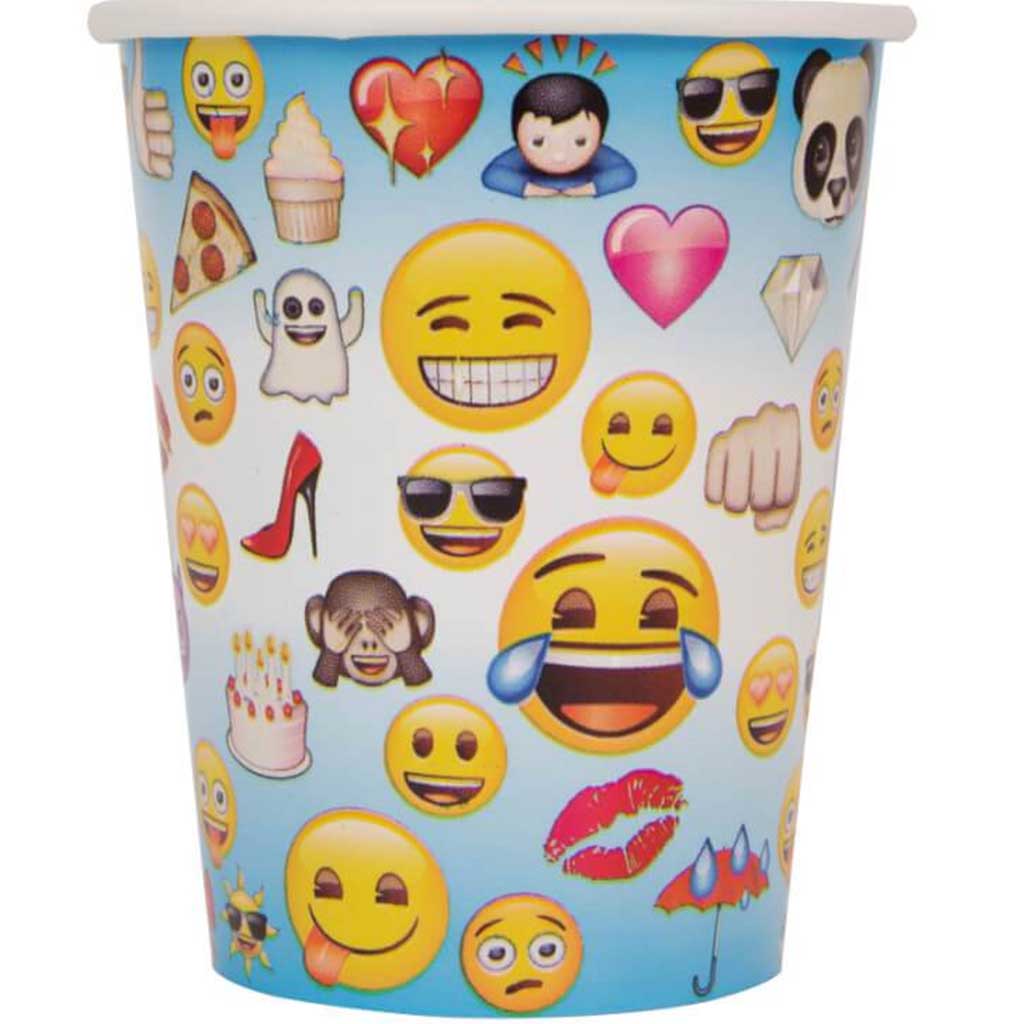 Emoji 9oz Paper Cups, 8ct 