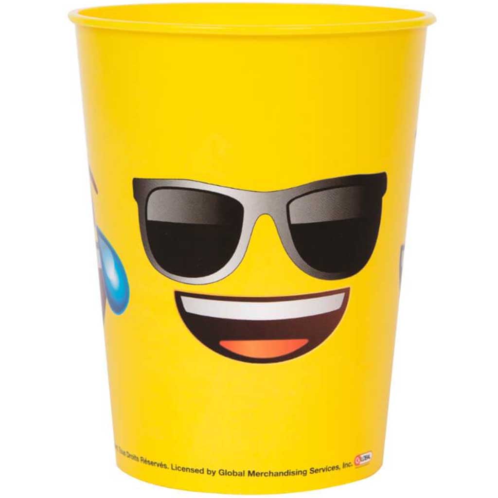 Emoji Faces Plastic Stadium Cup 16oz 