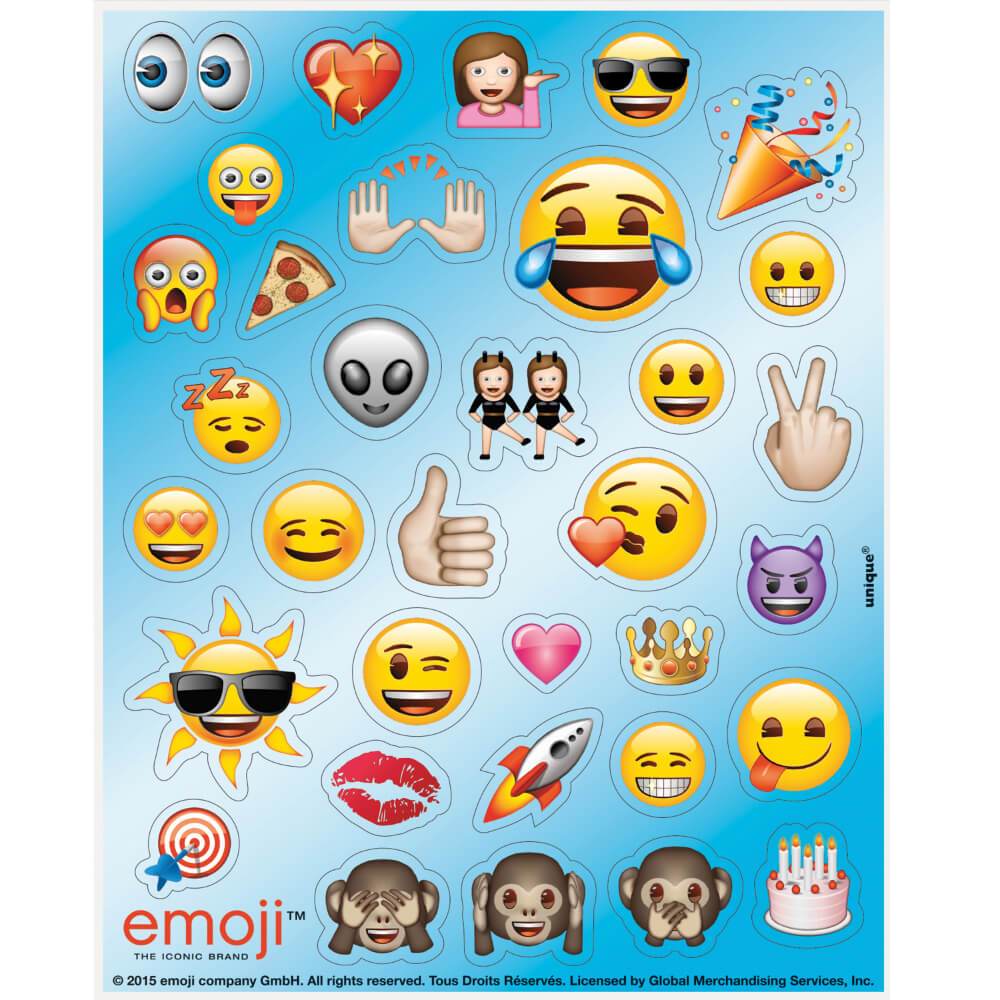 Emoji Sticker Sheets, 4ct 