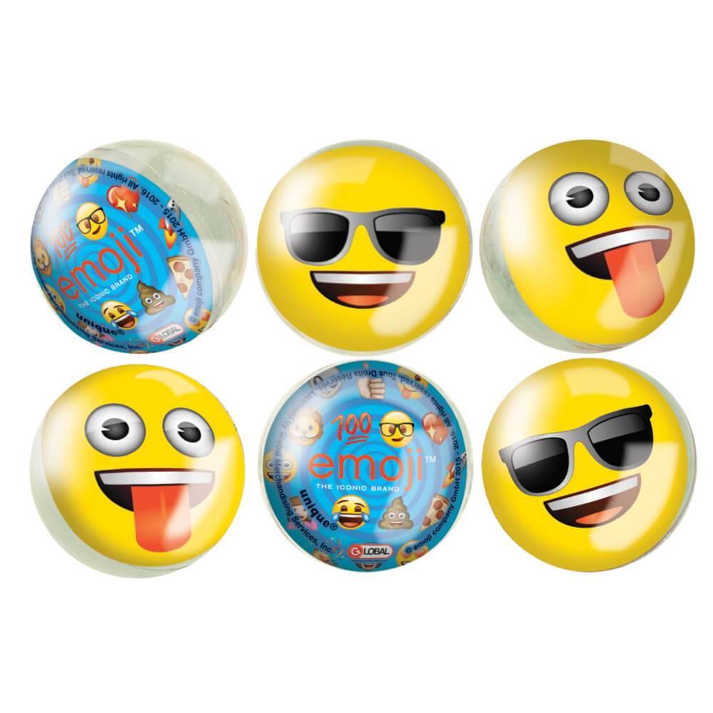 Emoji Bounce Balls, 6ct 