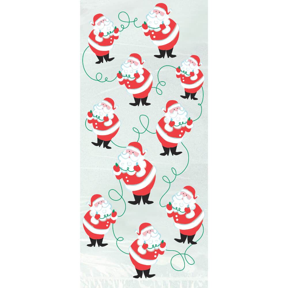 Cellophane Bags 20ct, Twinkle Santa 