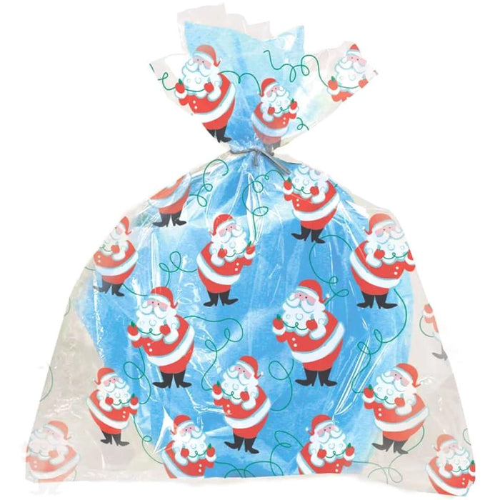 Large Cellophane Bags 4ct, Santa 