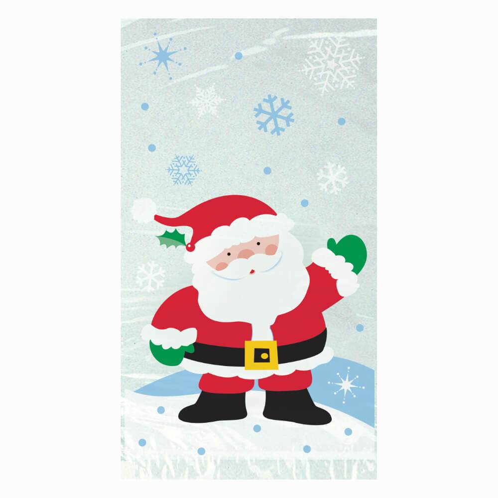Cellophane Bags 20ct, Santa 