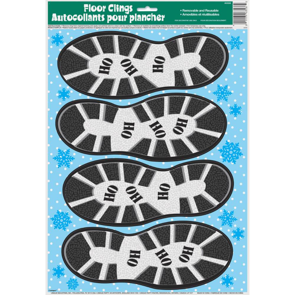 Shoe Floor Clings Sheet, Ho Ho Ho Christmas 