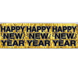 New Years Eve Party Supplies Banner 14inx48in