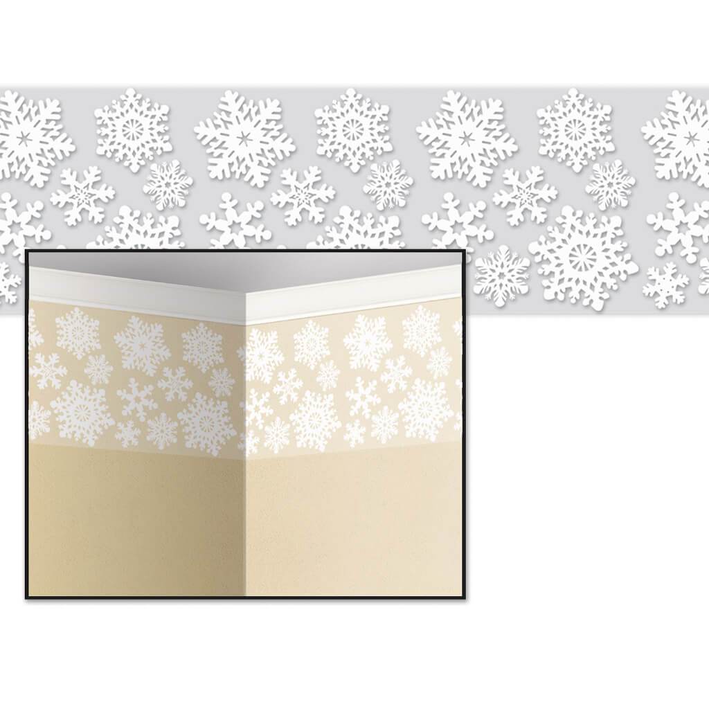Christmas Snowflake Border 30ft 
