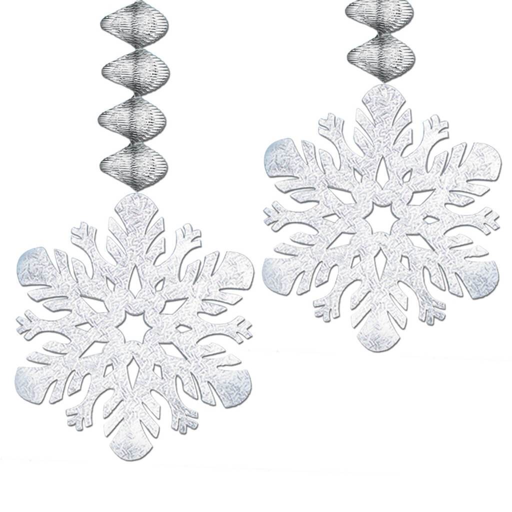 Foil Snowflake Danglers 30in 