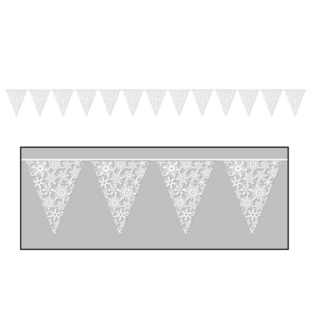 Snowflake Pennant Banner 