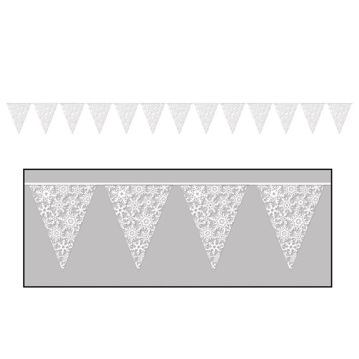 Snowflake Pennant Banner 