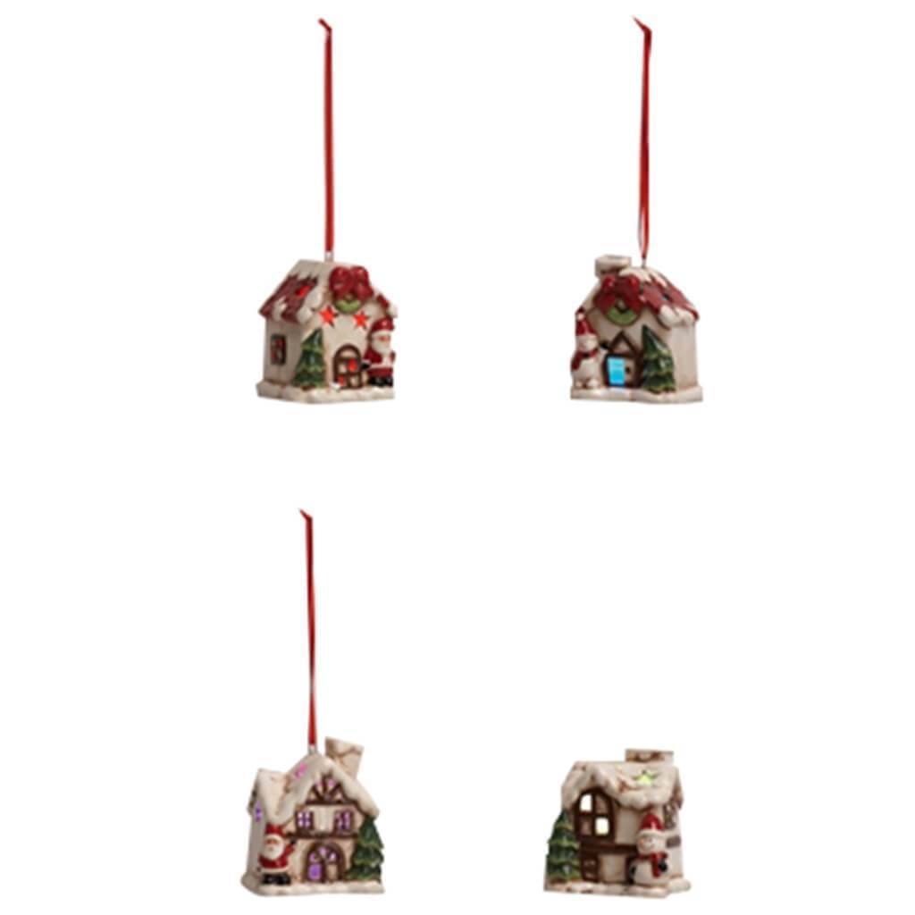 Dol Led Santa Snowman House Ornament 4
