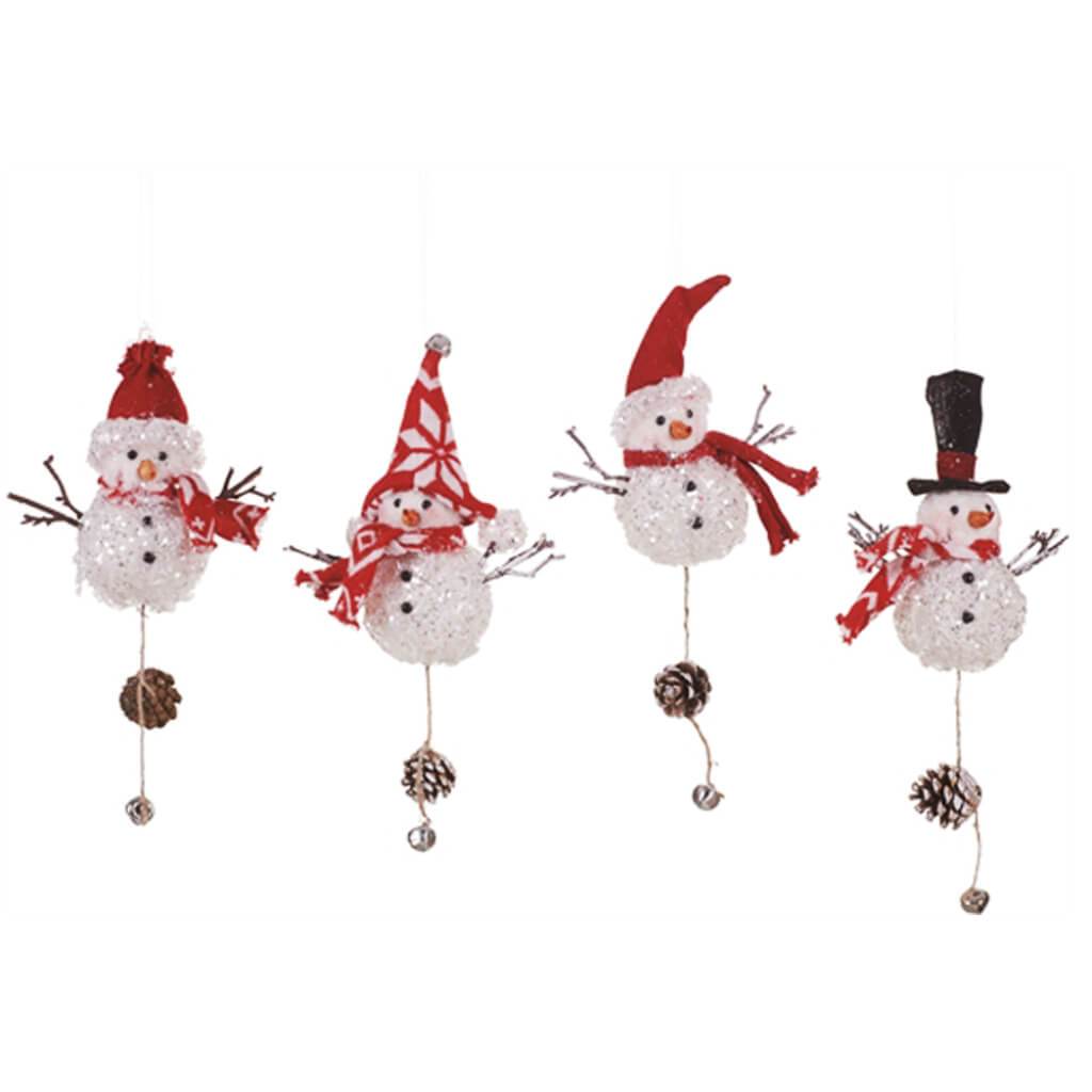 Glitter Cello Snowman Ornament 