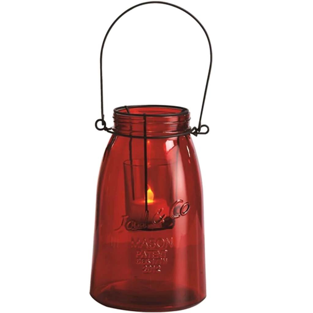 Glass Mason Jar Candle Holder 