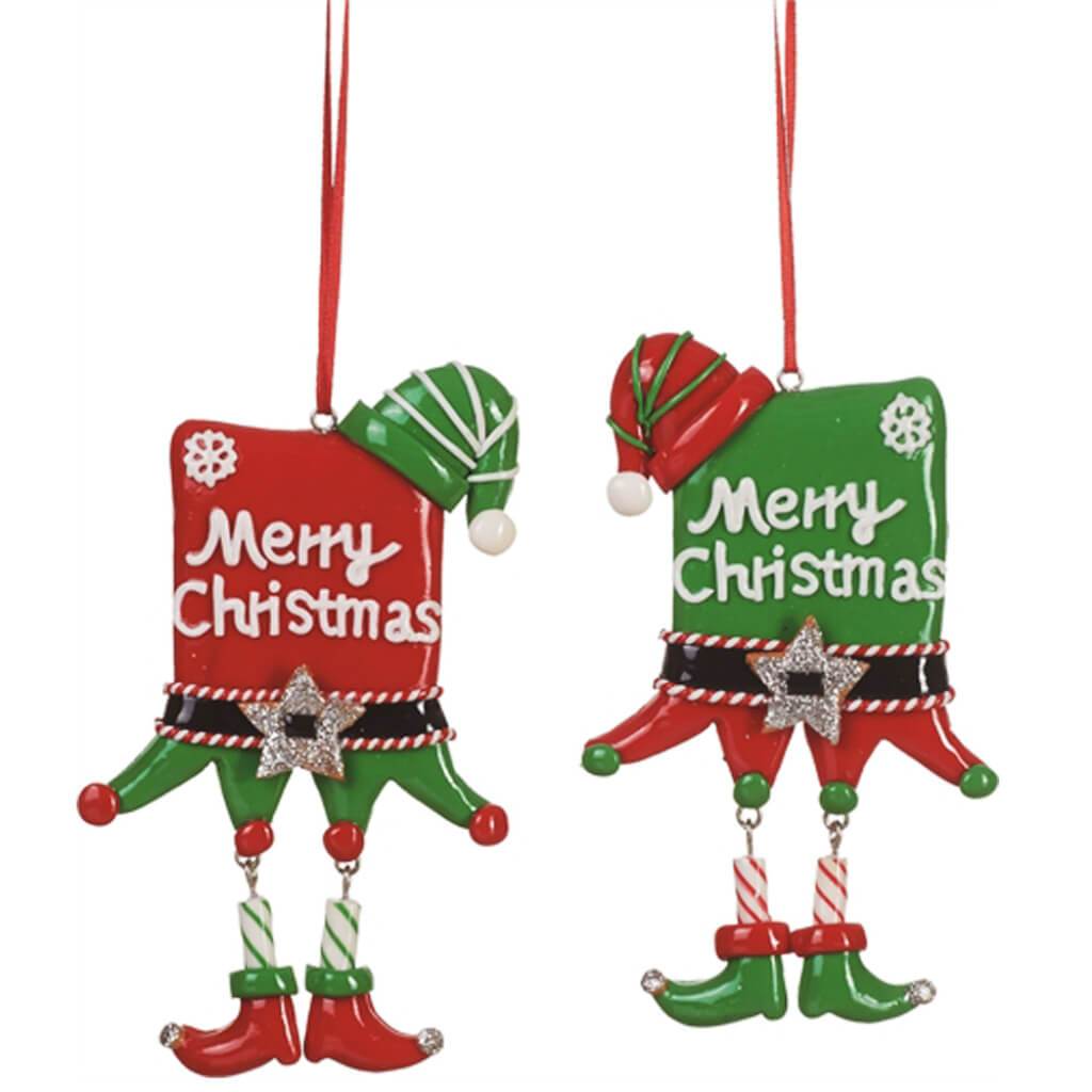 Acrylic Elf Ornament 