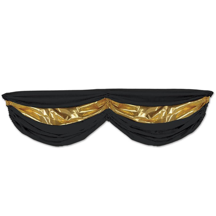 Fabric Bunting Black & Gold 