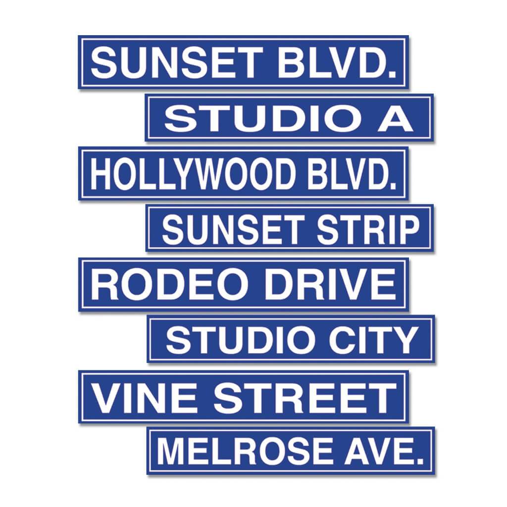 Hollywood Street Sign Cut-Outs 