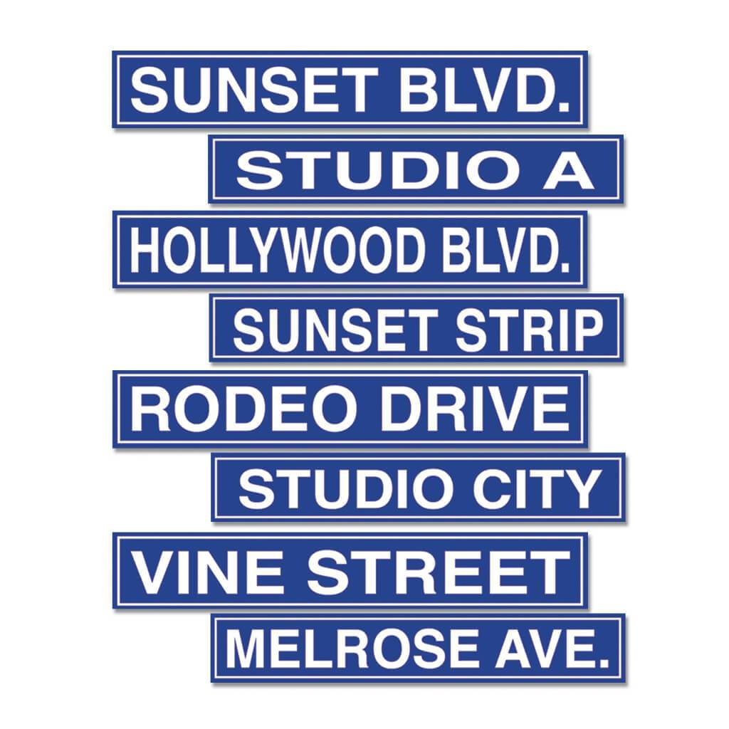 Hollywood Street Sign Cut-Outs 