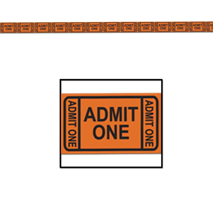 Admission Ticket Tape Poly Dec Material 