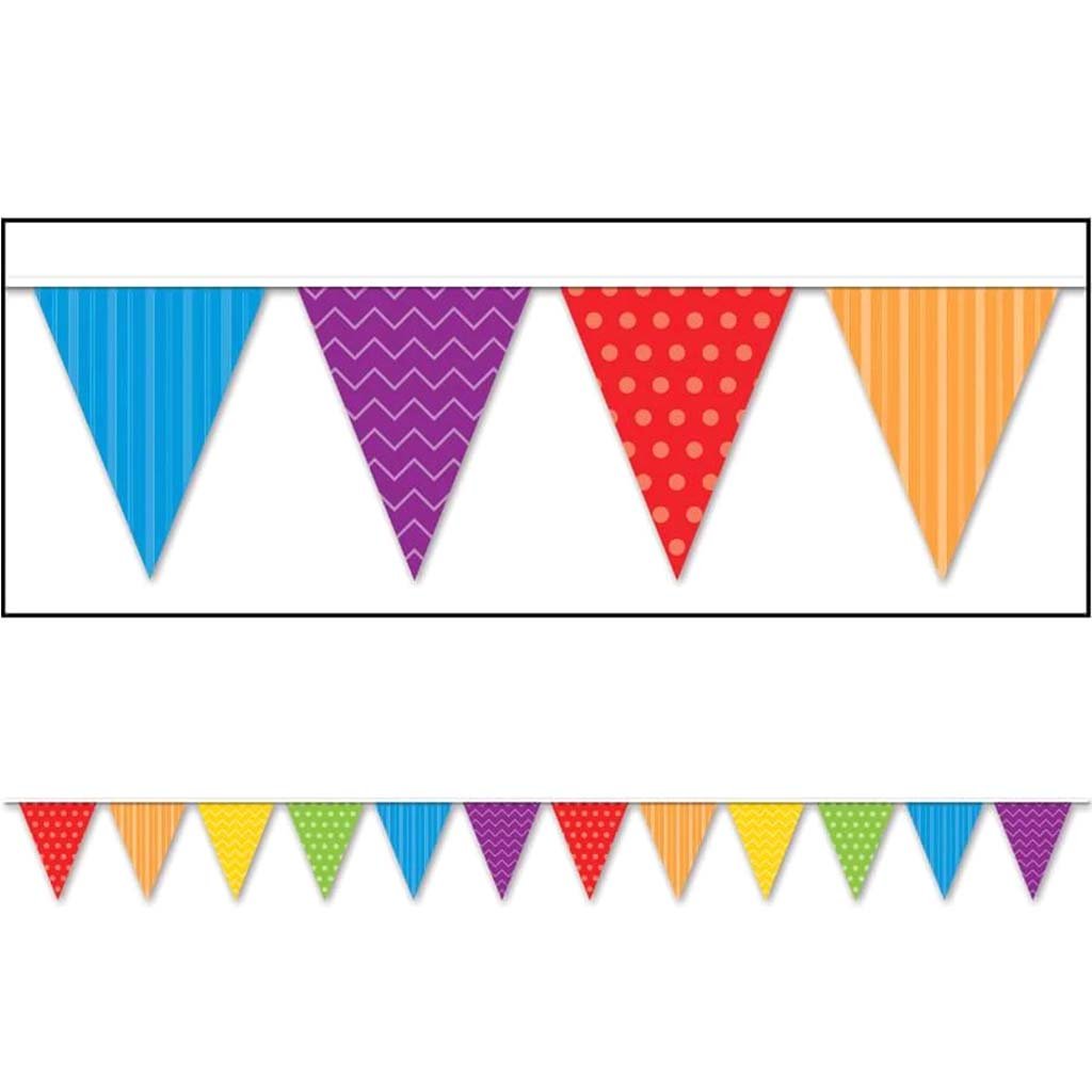 Dots &amp; Stripes Pennant Banner 