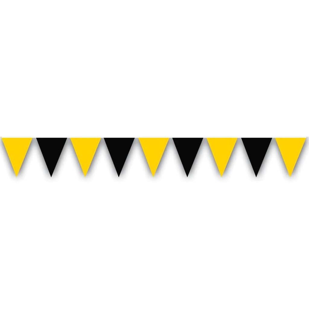 Pennant Banner Black &amp; Golden-Yellow 