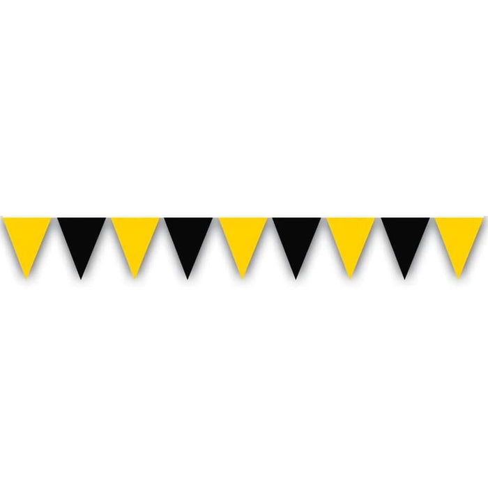 Pennant Banner Black & Golden-Yellow 