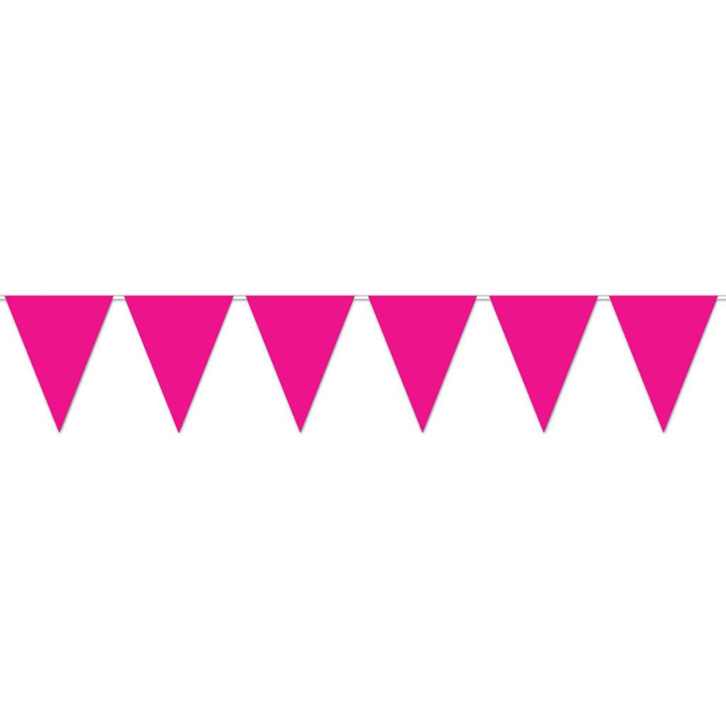 Cerise Pennant Banner 