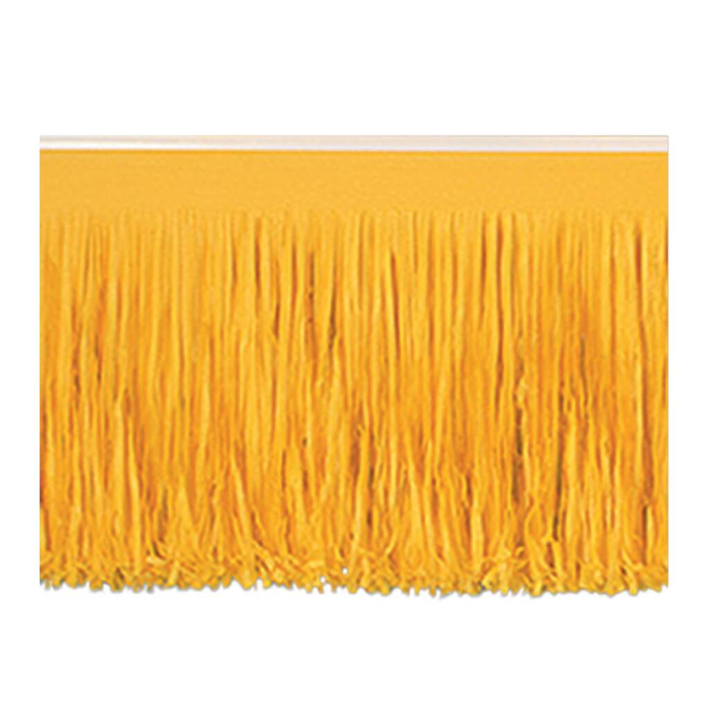 Tissue Fringe Drape Golden Yellow 