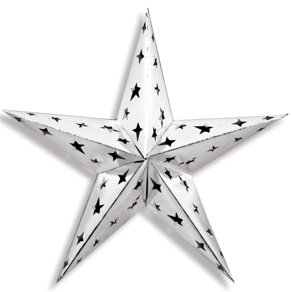 Dimensional Foil Star 12in Silver 