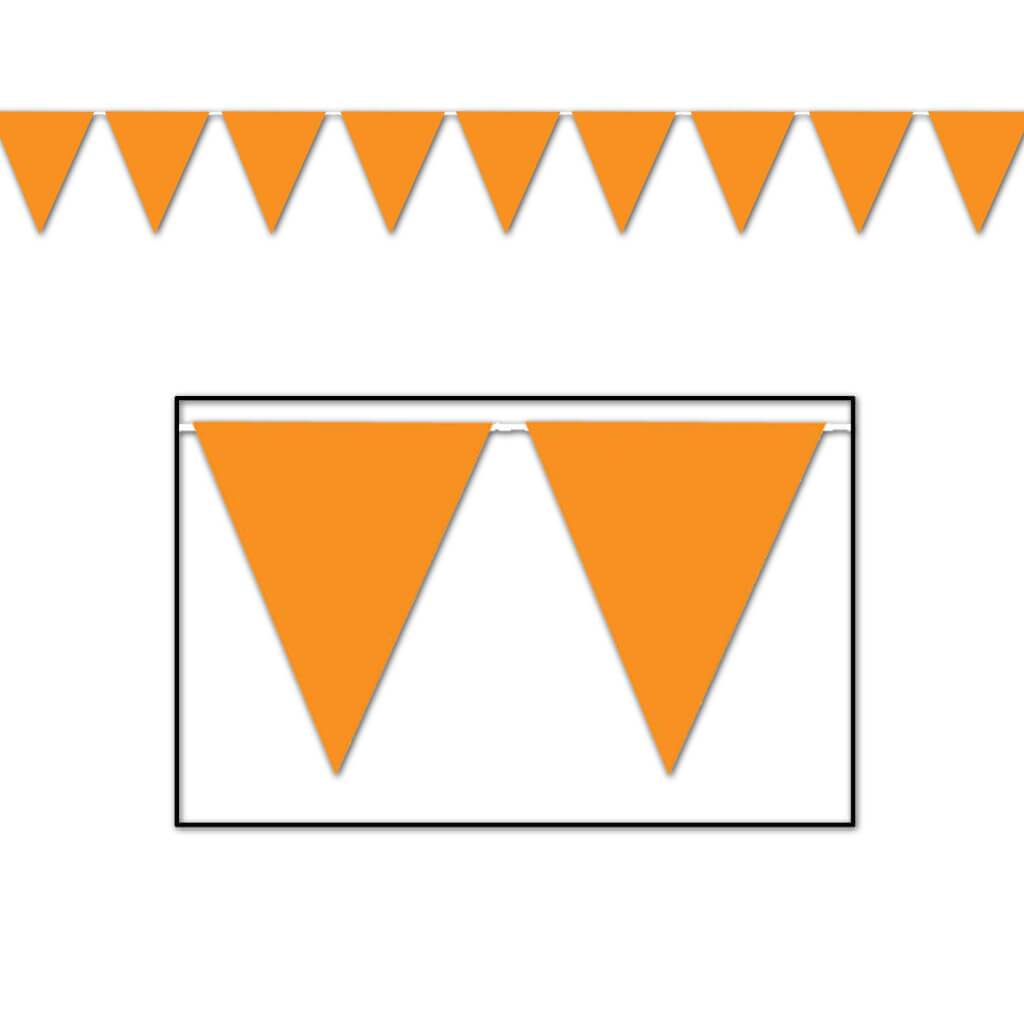 Orange Pennant Banner 