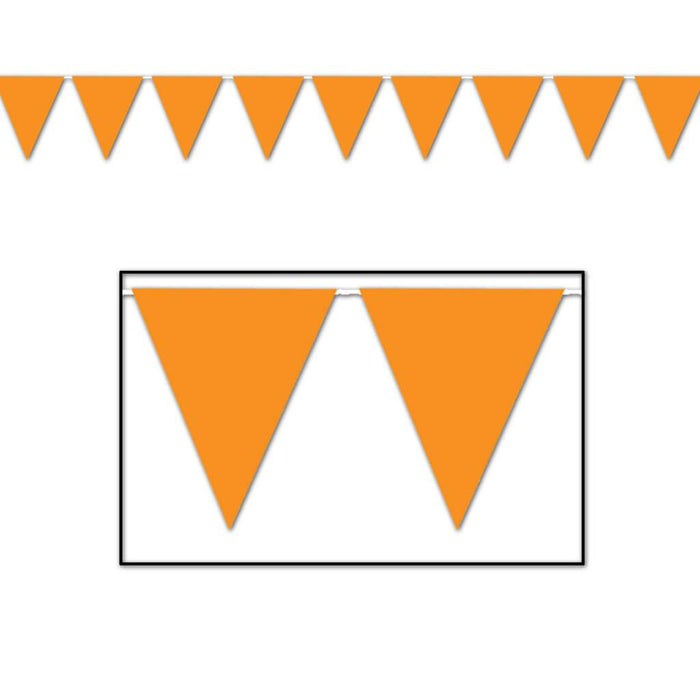 Orange Pennant Banner 