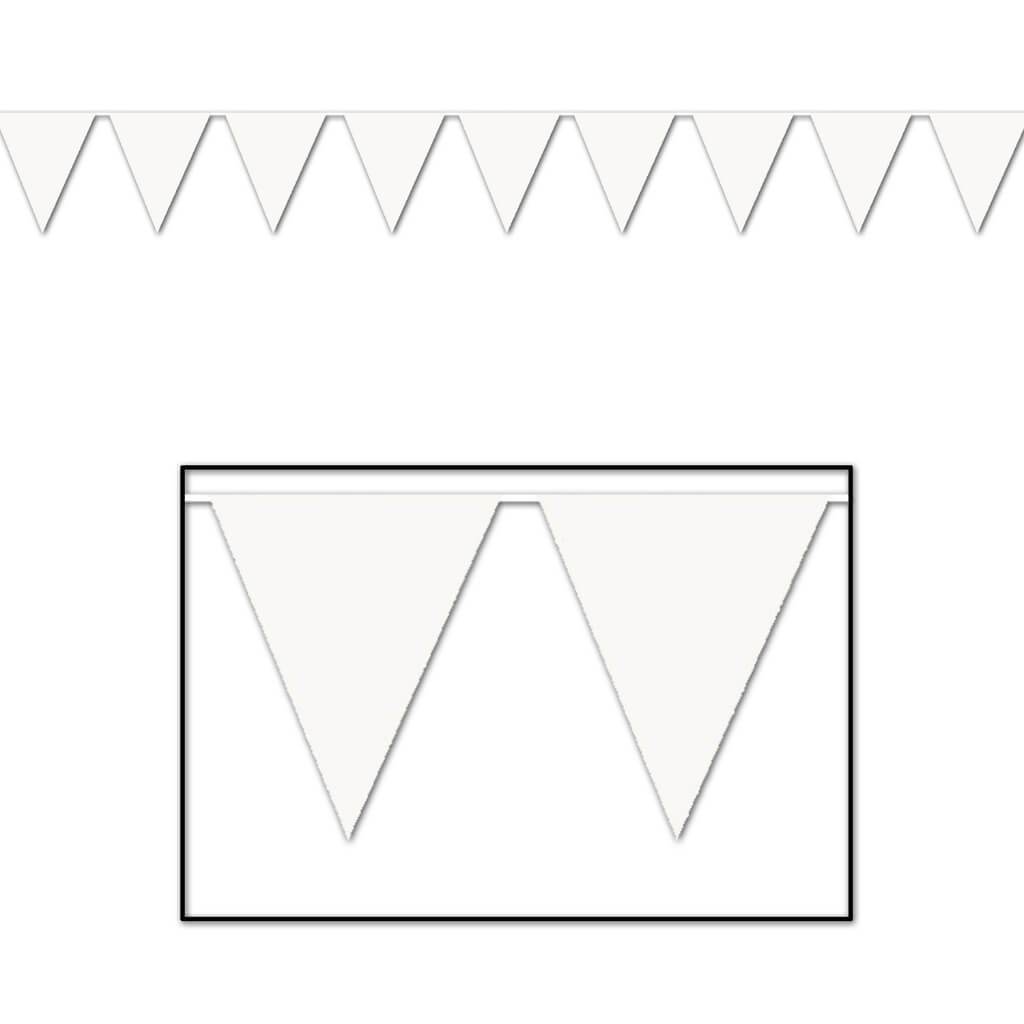 White Pennant Banner 