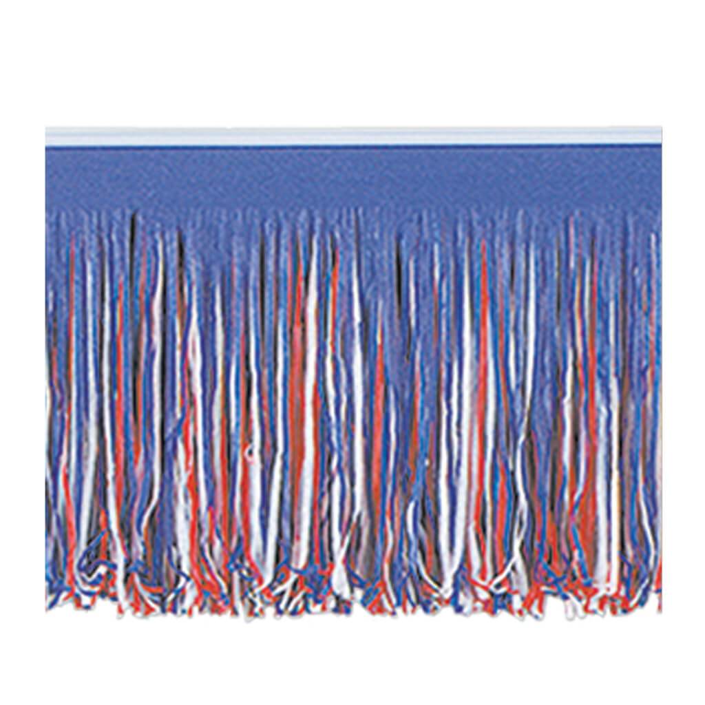 Tissue Fringe Drape 15in x 10in Red, White, Blue 