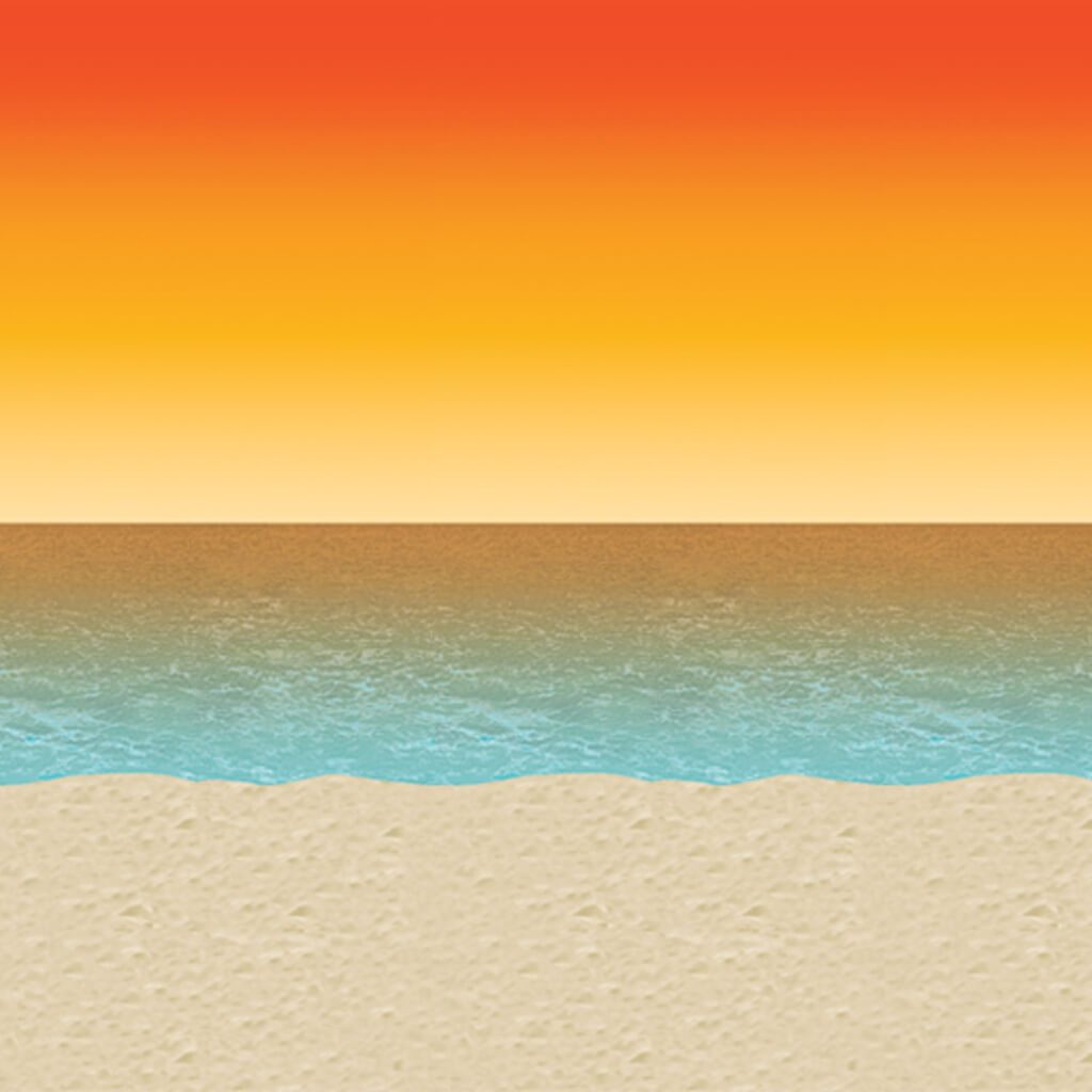 Luau Sunset Backdrop