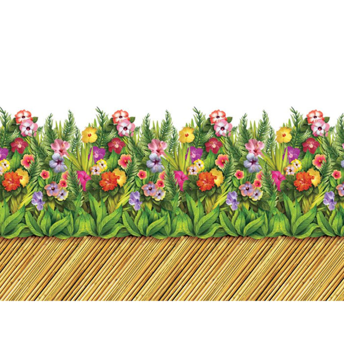 Tropical Flower & Bamboo Walkway Border 