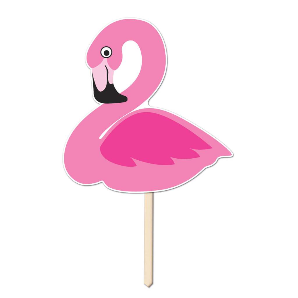 Plastic Flamingo Yard Sign 