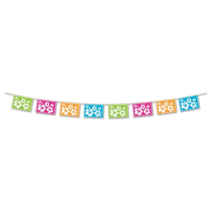 Luau Hibiscus Pennant Banner 