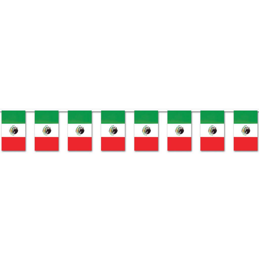 Mexican Flag Pennant Banner 