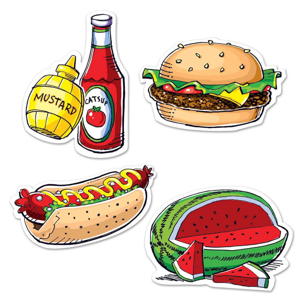 Summer Fun Food Cut-Outs 