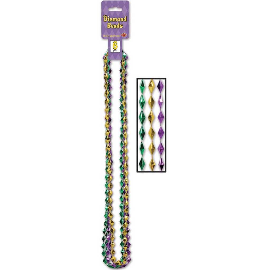 Diamond Beads Green Gold Purple 