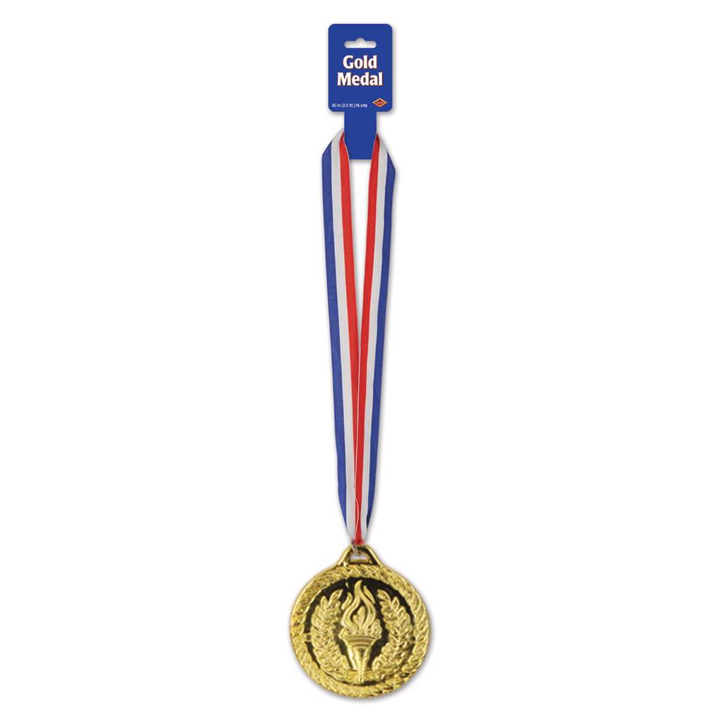 Gold Medal with Ribbon 