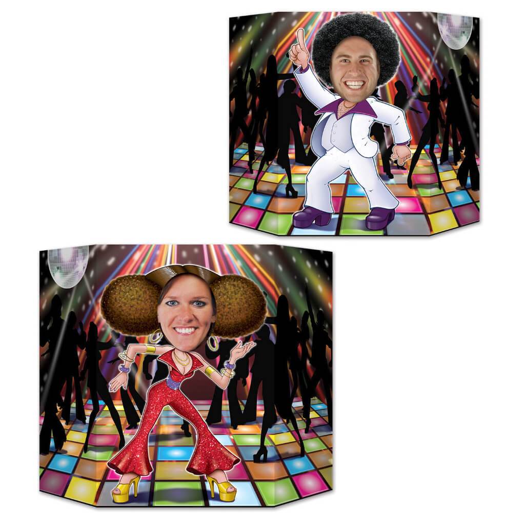 Disco Couple Photo Prop 