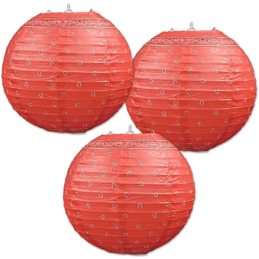 Bandana Paper Lanterns 9.5in 