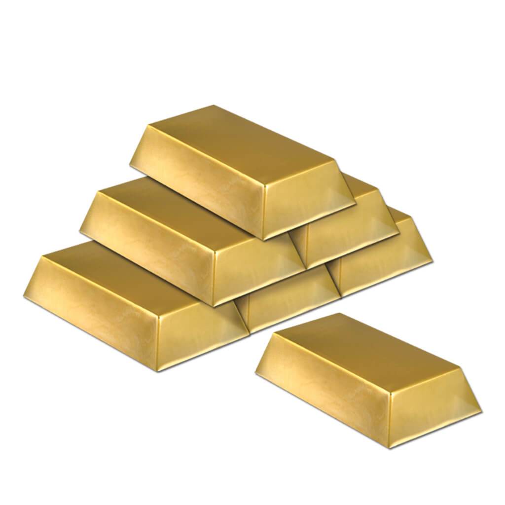 Plastic Gold Bar Decorations 