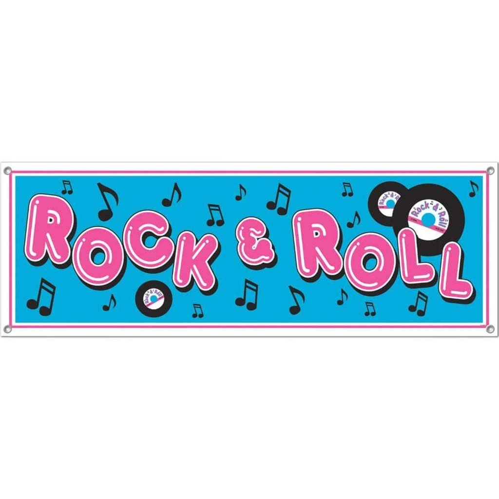 Rock &amp; Roll Sign Banner 