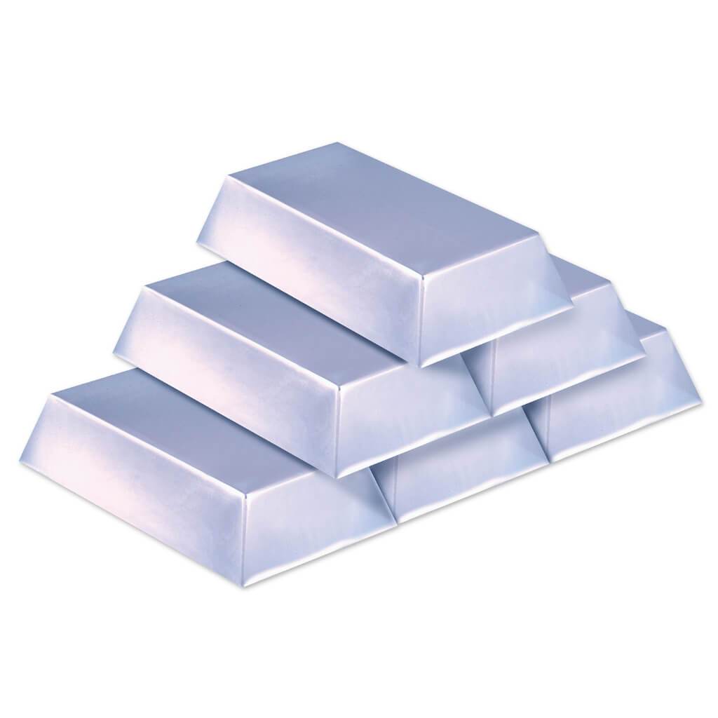 Plastic Silver Bar Decorations 