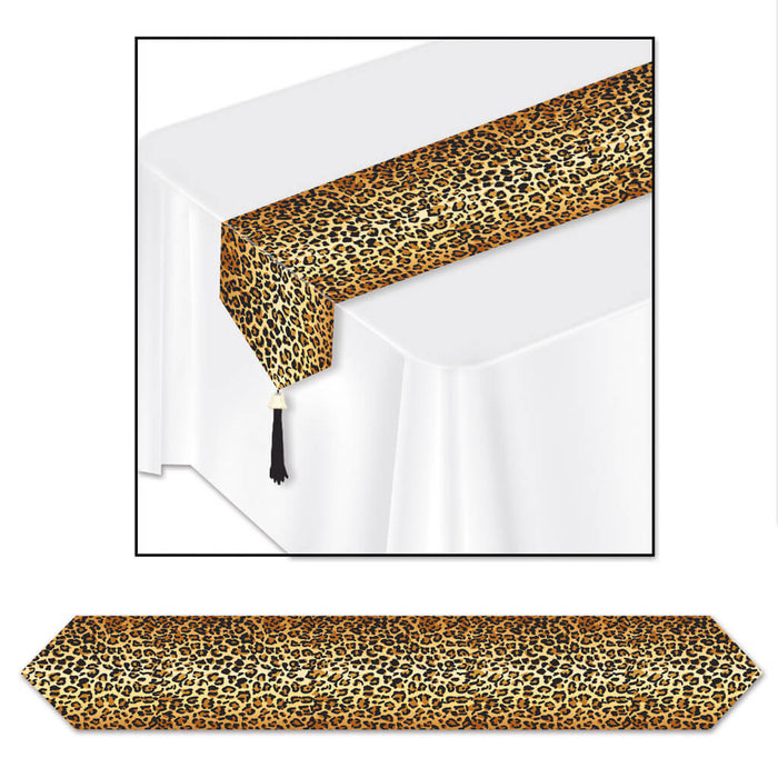 Printed Leopard Print Table Runner 