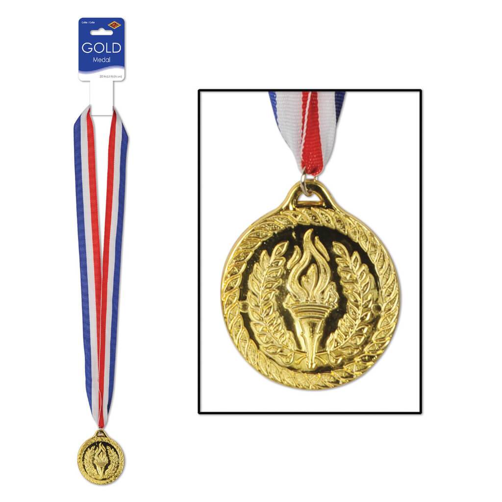 Gold Medal with Ribbon 