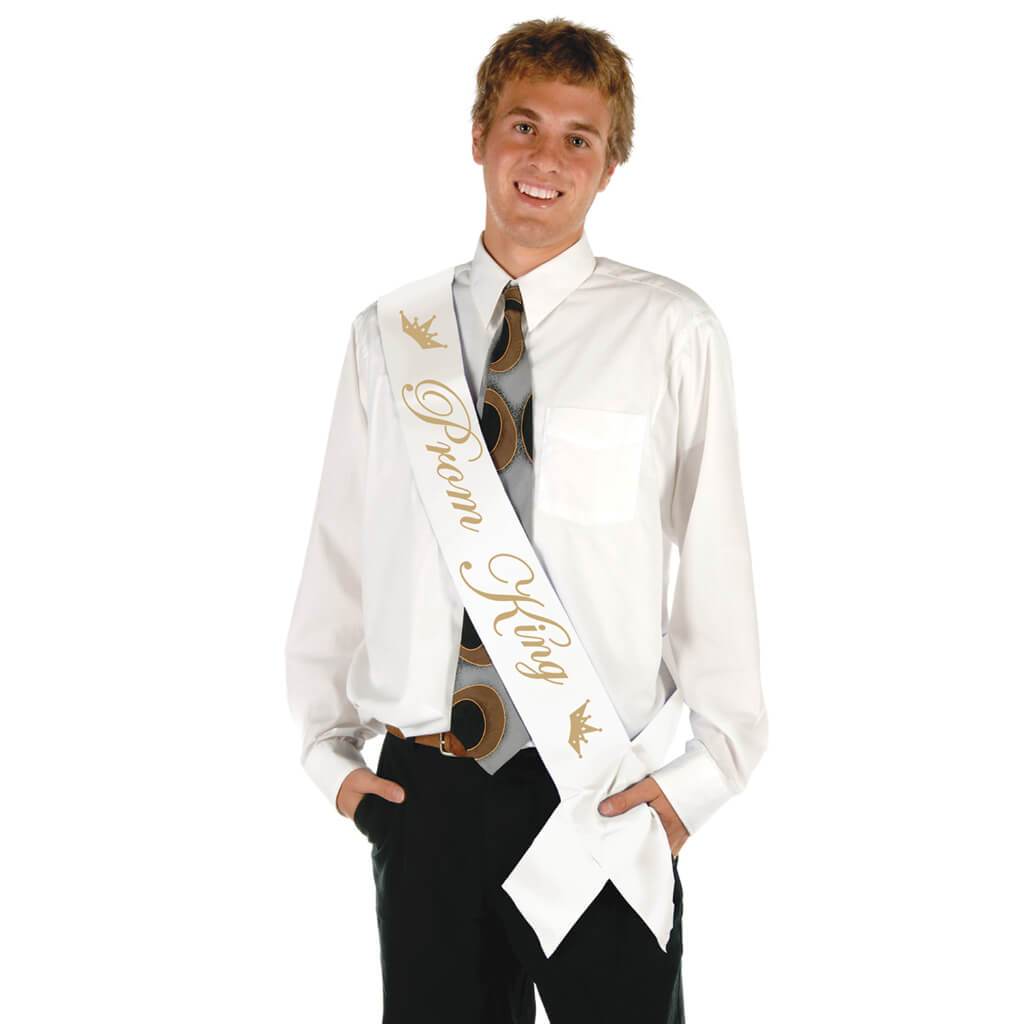 Prom King Satin Sash 