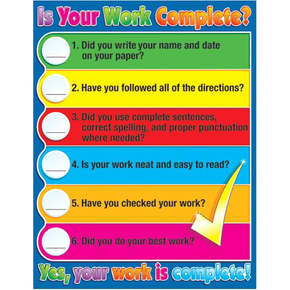 Is Your Work Complete? Chart 